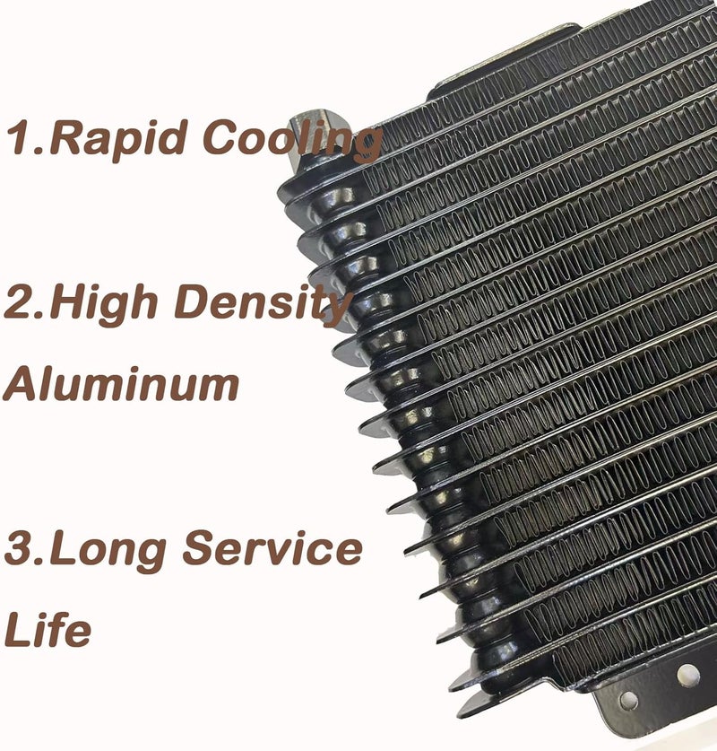 OVANOH Low Pressure Drop Transmission Oil Cooler 40k Transmission Oil Cool Compatible For Heavy Duty 40,000 GVW Max Low Mounting Hardware Towing Applications and Advanced Cooling Protection LPD47391 - Image 4